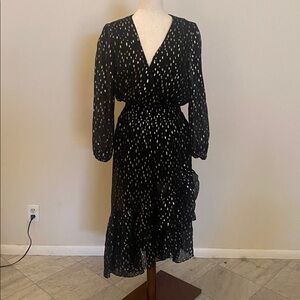 Lilly Pulitzer NWT Black Dress with Gold Accents